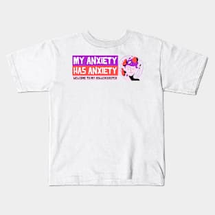 My Anxiety Has Anxiety Welcome to My Rollercoaster Mental Health Kids T-Shirt